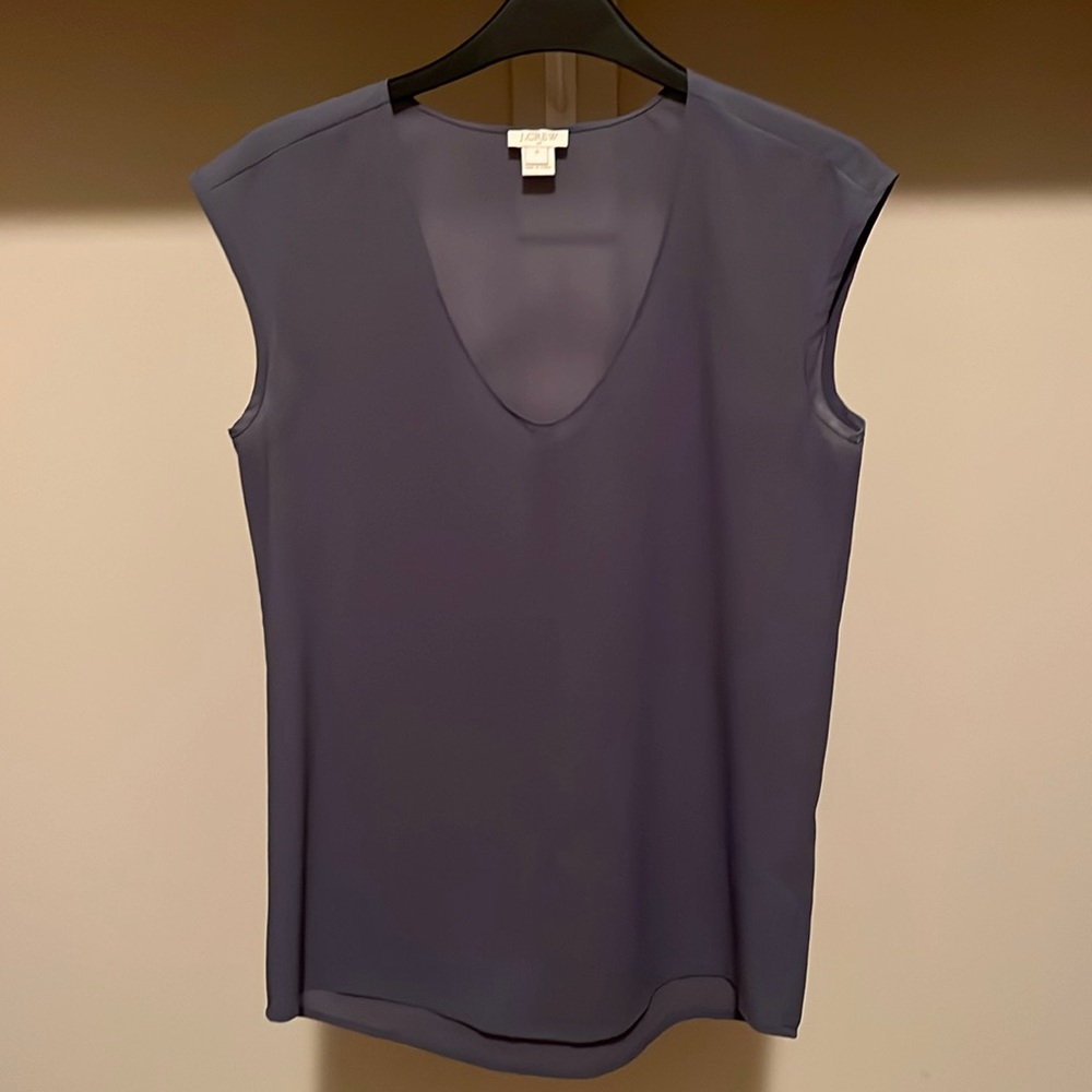 J. Crew Gray Sleeveless Blouse